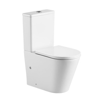 Mereo WC kombi, vario odpad, kapotované, Smart Flush RIMLESS, keramické, vč. sedátka
