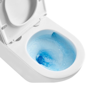 Mereo WC kombi, vario odpad, kapotované, Smart Flush RIMLESS, keramické, vč. sedátka