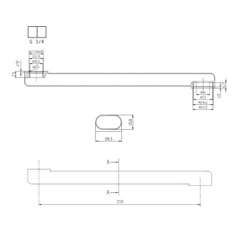Mereo Ramínko ploché rovné, 21cm
