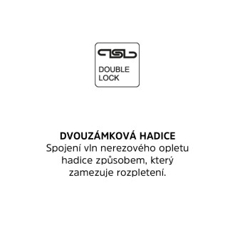Mereo Sprchová hadice dvouzámková 150 cm, nerez CB111N