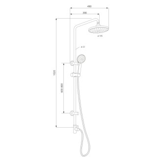 Mereo Sonáta sprchová souprava s horním vývodem, kompletní set, třípoloh sprcha CB60101SP
