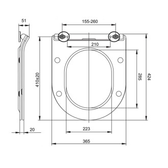 Mereo WC sedátko Slim - duroplast, Soft - Close, nerez. panty - Easy Lock, bílé CSS116