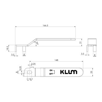 Klum Náhradní páka pro kulové kohouty  6/4"