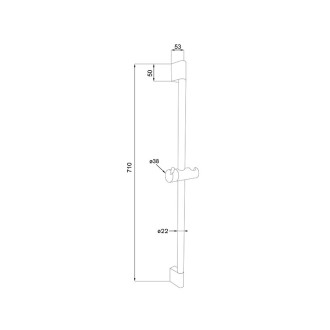 Mereo Posuvný držák sprchy 70 cm, plast/chrom CB910E