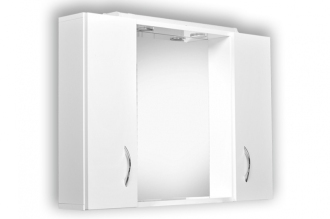 HELIOS 75, zrcadlo s osvětlením + skříňka, levé provedení OLNHEL75
