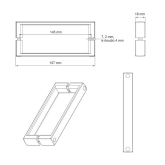 Mereo Madlo Kora CK351xxH, CK341xxH, CK801xxH, CK804xxH, CK809xxH, rozteč 145 mm M-CKND09H