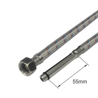 Mereo "Připojovací hadice 8x12, FxM10, 3/8"" x M10 x 55mm, 40 cm, nerez opletení" CR286CC
