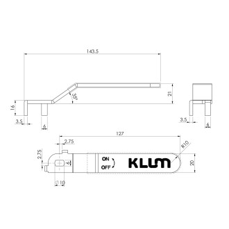 Klum Náhradní páka pro kulové kohouty 5/4"
