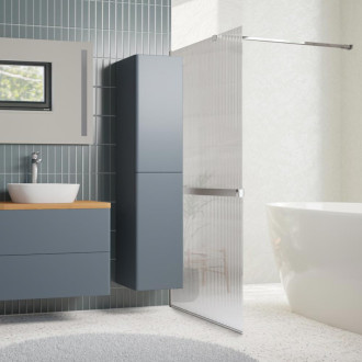 Novea sprchová stěna Walk in 130 x 200 cm, sklo 8mm, lišta ke stěně, EASY CLEAN CK10607H