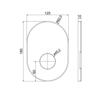 Mereo Kryt oválný pro podomítkovou baterii bez přepínače, 180x125 mm M-CB415O