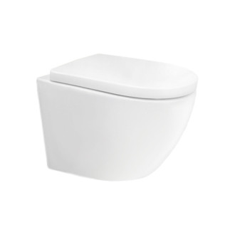 Mereo WC závěsné kapotované, Smart Flush RIMLESS, 490x370x360, keramické, vč. sedátka CSS126