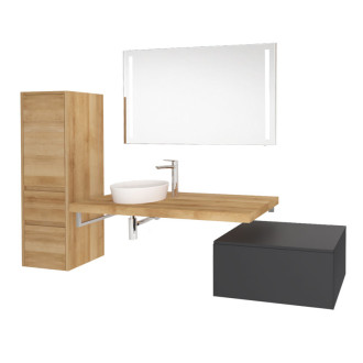 Umyvadlo na desku bez přepadu, 355x120 mm, kulaté, keramické UC363612C
