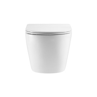 Mereo WC závěsné kapotované, Smart Flush RIMLESS, 490x370x360, keramické, vč. sedátka CSS126