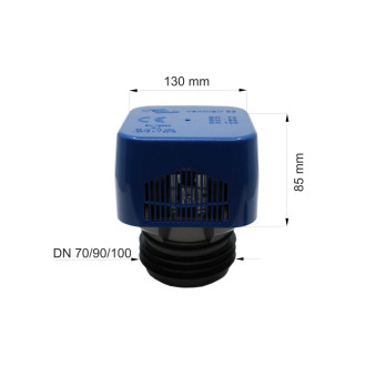 Přivzdušňovací ventil potrubí třídy Al Ventilair, DN 70/90/100, průt. vzduchu 33l/s