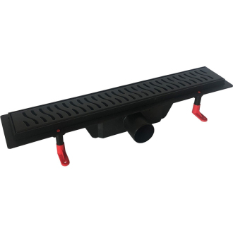 STANDARDline BLACK-odtokový žlab s roštem HARMONY, délka 700 mm, černá barva OLPZLABST69BH
