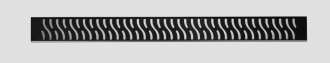 STANDARDline BLACK-odtokový žlab s roštem HARMONY, délka 700 mm, černá barva OLPZLABST69BH