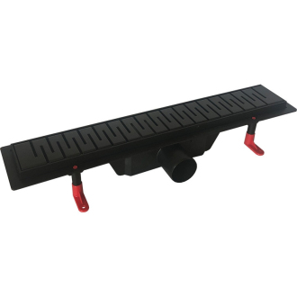 STANDARDline BLACK -odtokový žlab s roštem MEDIUM, délka 500 mm, černá barva OLPZLABST49BM