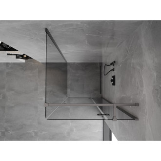 Mexen Mist-H T kabina prysznicowa uchylna prawa 80 x 80 cm, transparent, gun metal - 8A5T-080-080-95-00-P