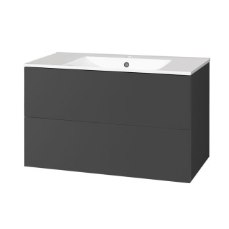 Aira, koupelnová skříňka s keramickým umyvadlem 1010x548x465 mm,spodní, antracit CN752