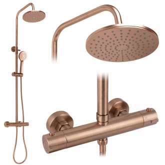 Rea Parot Light Brush Copper Sprchový set s termostatem REA-P9672