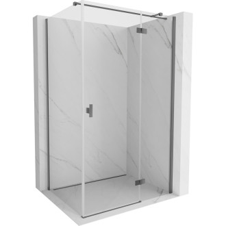 Sprchový kout Mexen Mist-H T s pravými panty 105 x 110 cm, průhledný, stříbrná metalíza - 8A5T-105-110-95-00-P