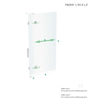 Sprchové dveře PSDKR 1/90 Sklo P