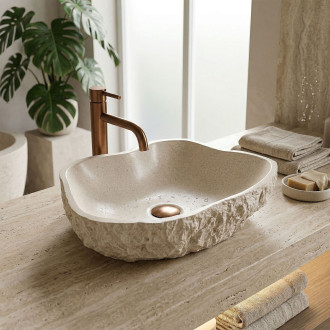 Umyvadlo na desku Isla Warm Beige