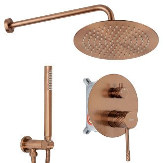 Podomítková sprchová sada Rea Lungo Diamond Brush Copper + BOX