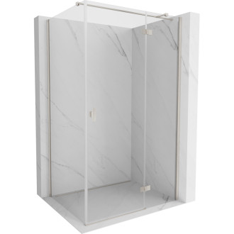 Sprchový kout Mexen Mist-H T s pravými panty 95 x 85 cm, průhledný, kartáčovaný nikl - 8A5T-095-085-97-00-P