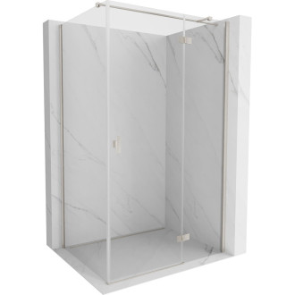 Sprchový kout Mexen Mist-H T s pravými panty 120 x 110 cm, průhledný, kartáčovaný nikl - 8A5T-120-110-97-00-P