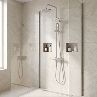 Rea Sprchový set Rea Foss Clif Brush Nickel REA-P5646