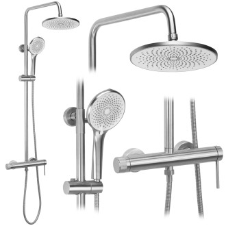 Rea Sprchový set Rea Foss Clif Brush Nickel REA-P5646