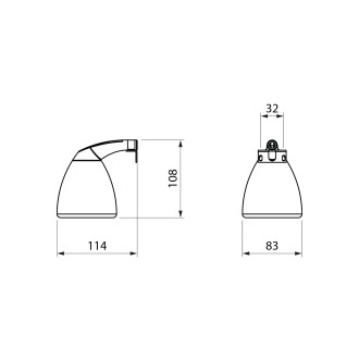 CANDELA nástěnné LED svítidlo, 4 W, 83x108x114mm, IP44, bronz