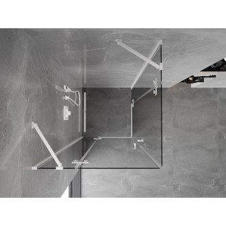 Mexen Mist-H Duo kabina prysznicowa uchylna 105 x 105 cm, transparent, biała - 8A5-105L-105P-20-00