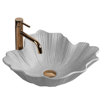 Umyvadlo na desku Rea Flower Grey