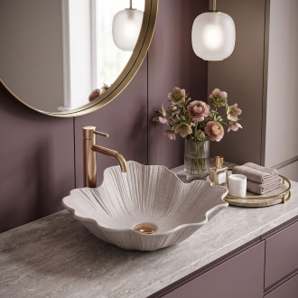 Umyvadlo na desku Rea Flower Beige