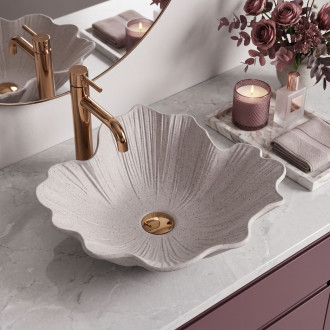 Umyvadlo na desku Rea Flower Beige