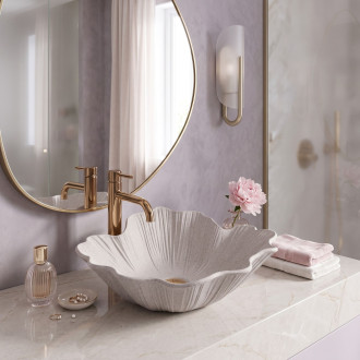 Umyvadlo na desku Rea Flower Beige