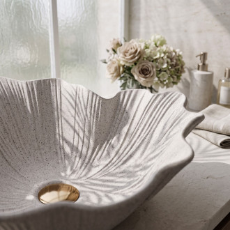 Umyvadlo na desku Rea Flower Beige