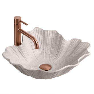 Umyvadlo na desku Rea Flower Beige