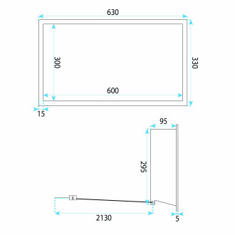 Rea Koupelnová LED nika 30x60 Titan REA-08563