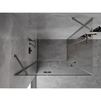 Mexen Mist-H Duo kabina prysznicowa uchylna lewa 100 x 90 cm, transparent, gun gray szczotkowany - 8A5-100L-090P-66-00