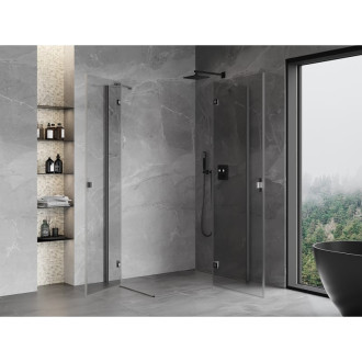 Mexen Mist-H Duo kabina prysznicowa uchylna prawa 70 x 90 cm, transparent, gun metal - 8A5-070L-090P-95-00