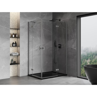 Mexen Mist-H Duo kabina prysznicowa uchylna prawa 75 x 90 cm, transparent, gun metal - 8A5-075L-090P-95-00