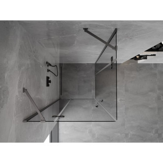 Mexen Mist-H Duo kabina prysznicowa uchylna 90 x 90 cm, transparent, gun metal - 8A5-090L-090P-95-00