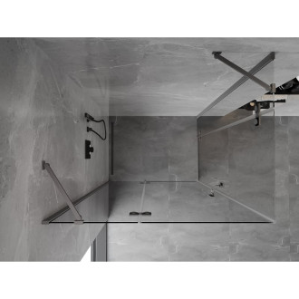 Mexen Mist-H Duo kabina prysznicowa uchylna lewa 95 x 90 cm, transparent, gun metal - 8A5-095L-090P-95-00