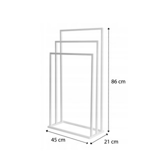 Stojan na ručníky 450x860x210mm, bílá mat
