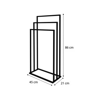 Stojan na ručníky 450x860x210mm, černá mat
