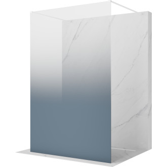 Volně stojící sprchová zástěna Mexen Kioto 100 x 200 cm, ombre grafit 8 mm, chrom - 800-100-002-01-46