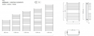 radiátor BOLERO 400 x 1230 mm, C35 white silk RADBOL401235